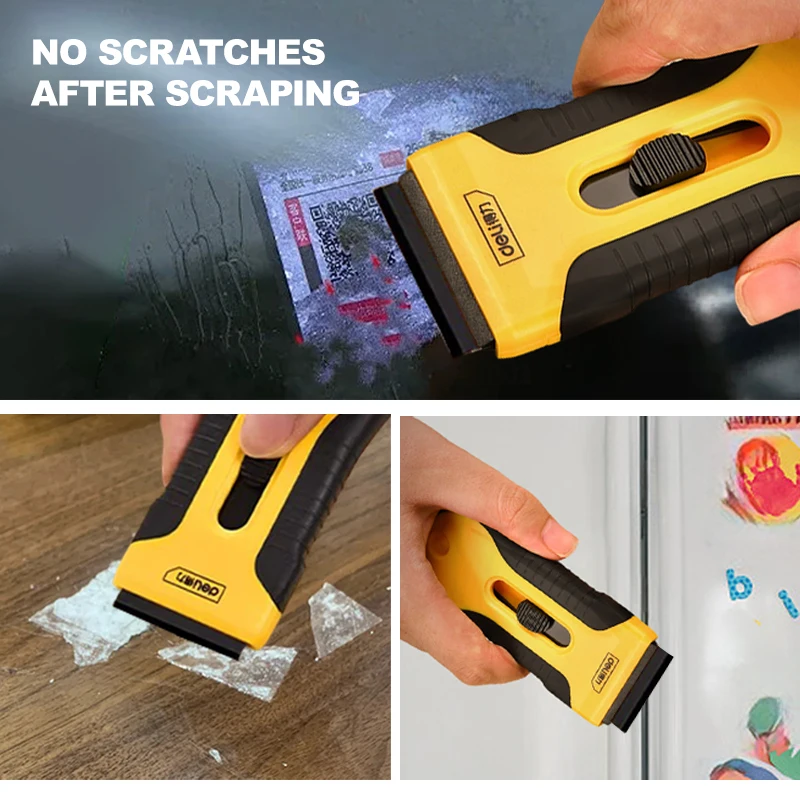 DELI Metal Razor Blade Scraper cleaning Floor and wall Plastic Scraper Vinyl Film & Adhesive Remover Tool Scrape off glass glue