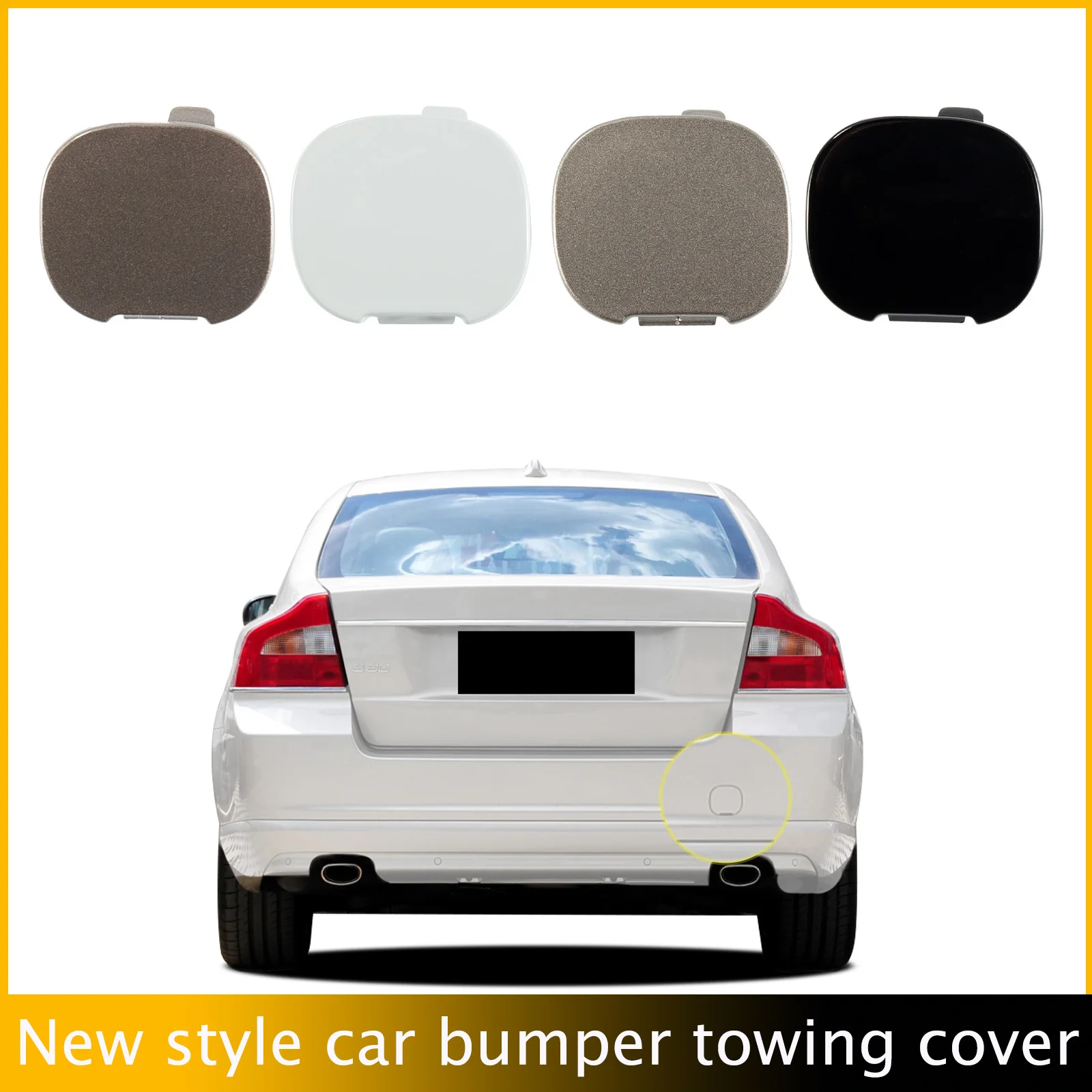 

Rear Bumper Tow Hook Cover Fit For Volvo S80 2007 2008 2009 2010 2011 2012 39870501 Towing Eye Cover