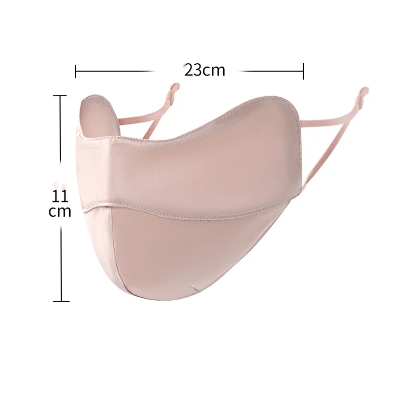 Birdtree 19 mm 100% natuurlijk dubbellaags zijden masker, vrouw effen satijn UV-bescherming volwassen gezichtsmasker voor buiten zonnescherm A59129JF