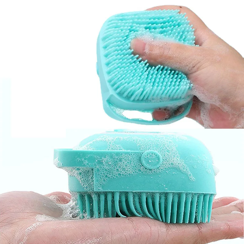 Pet Bathing Brush Pet Silicone Bath Cleaning Massage Brush Shampoo Shower Gel Bathing Brush Cat Dog Cleaning Grooming Supplies