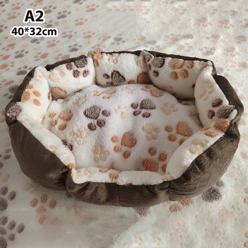 1Pc Pet dog mattress soft plush warm sofa dog bed sleeping basket comfortable non-slip cat dog bed