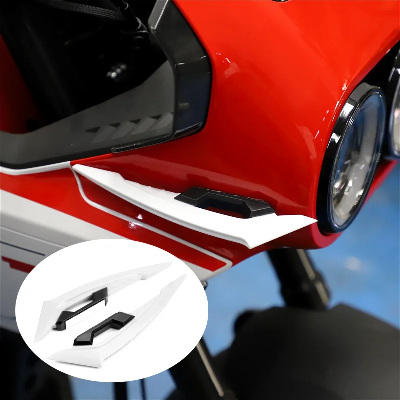 18CM Carenatura anteriore moto Winglets 1 paio Spoiler laterali universali Adesivo ala dinamica Winglet moto aerodinamico