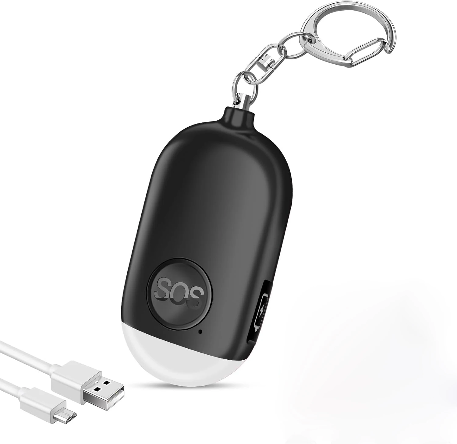 1pc Ultra-Loud 130DB Personal Safety Sound Alarm Keychain - Bright LED Light, Emergency Response for Women, Men, Students, Elder