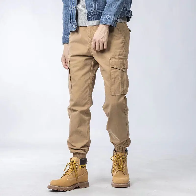 

Men's Loose Fitting Trendy Brand Casual Leg Tied Pants Casual Pants with Pockets Trendy Pants