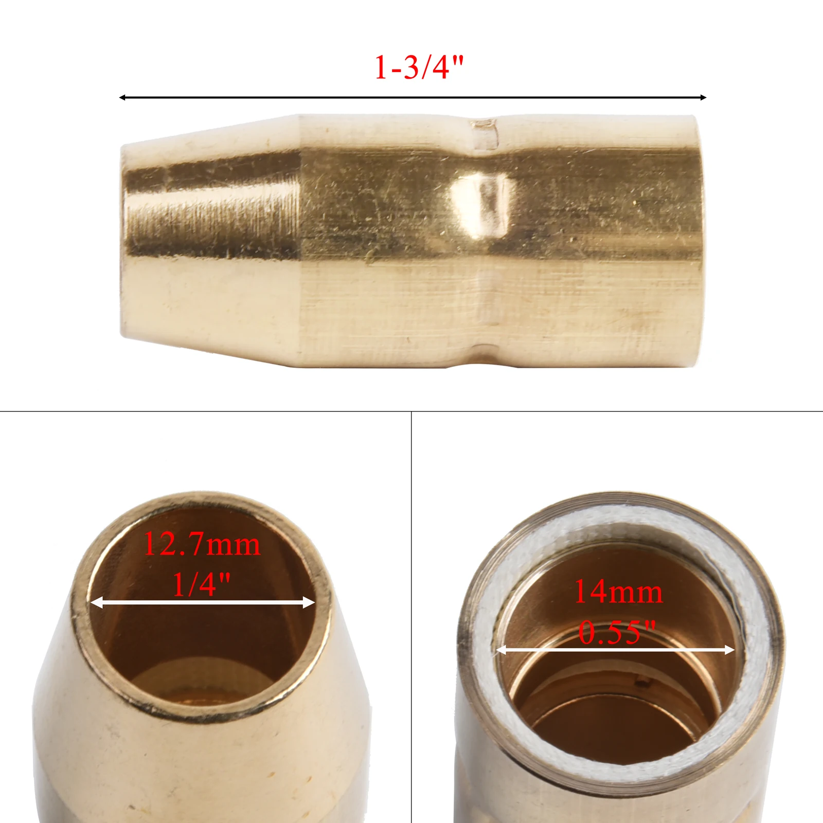 25/50Pcs Mig Welding Torch Consumables 169715 0.8/0.9/1.2mm MIG Torch Gas Nozzle Tip Holder Fit Miller M-10,M-15 Hobart H-9,H-10