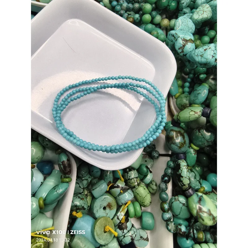 

Beauty Turquoise K4.5 Bead Bracelet Three Circles Friends or Yourself Elegant