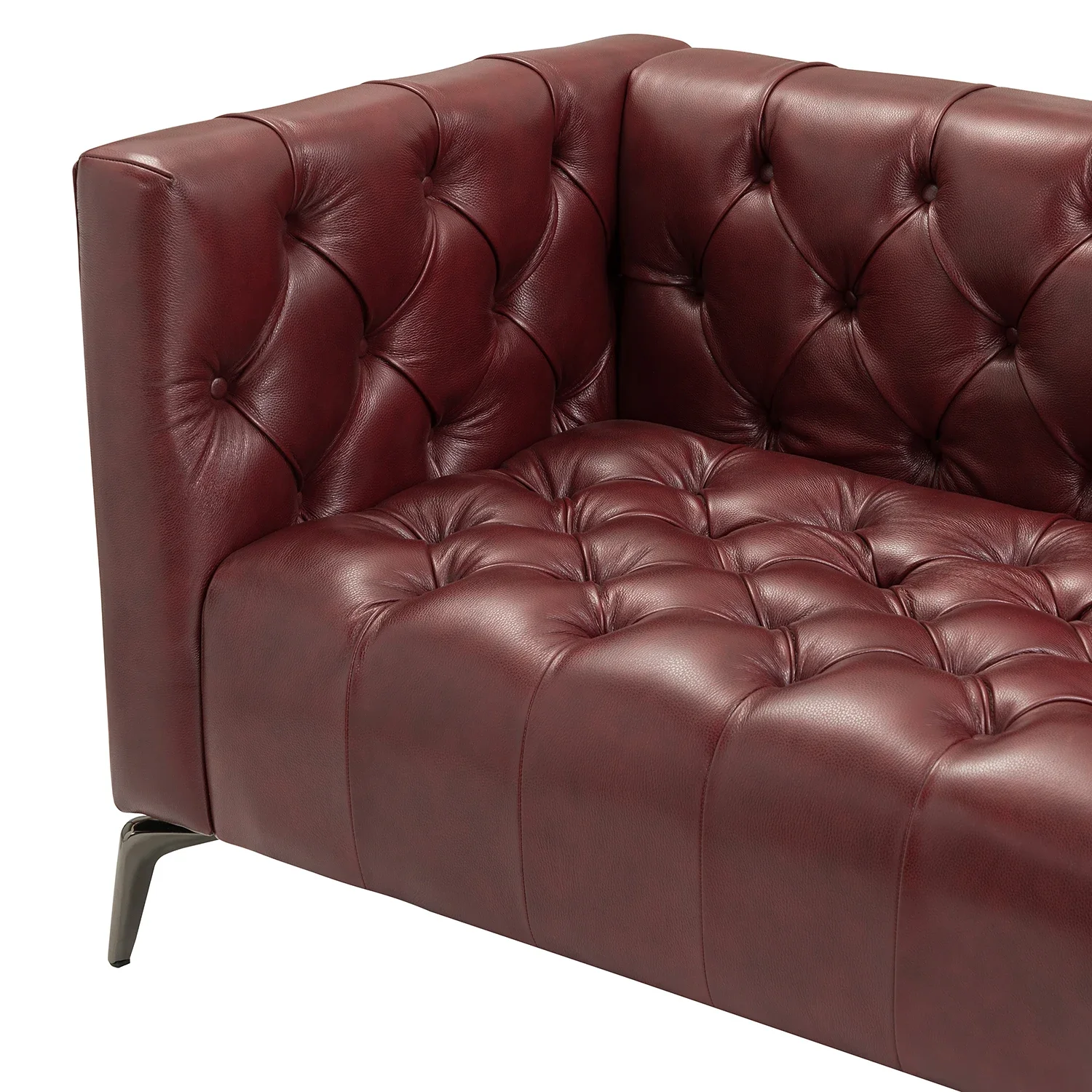 

-Американская современная мебель для гостиной, диван, 3-местный дизайн, кожаный диван на пуговицах