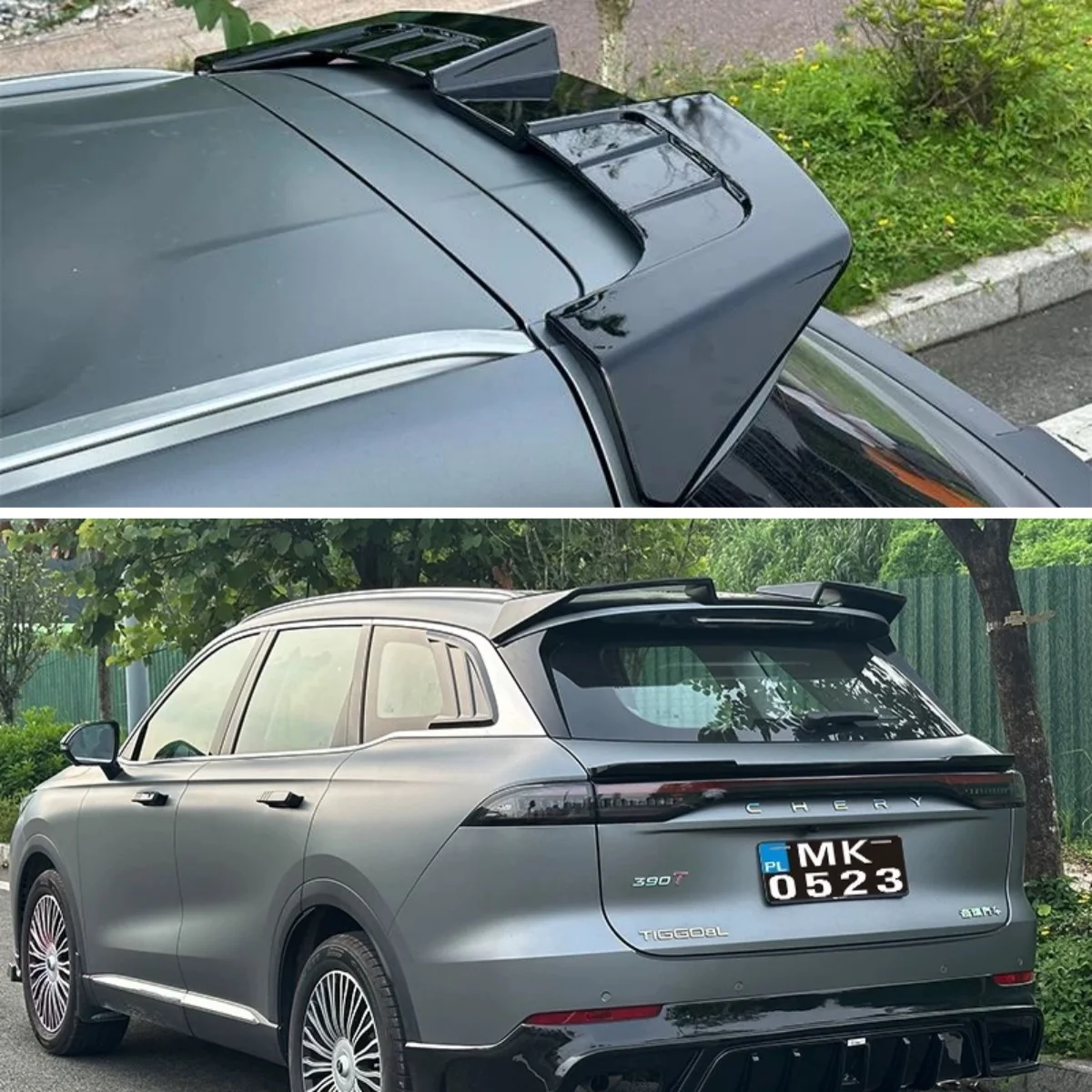 For Chery Tiggo 9 2024 2025 ABS Car Styling Accessories Exterior Sport Tail Wing Plate Fixed Wind Rear Spoiler Rear roof Spoiler