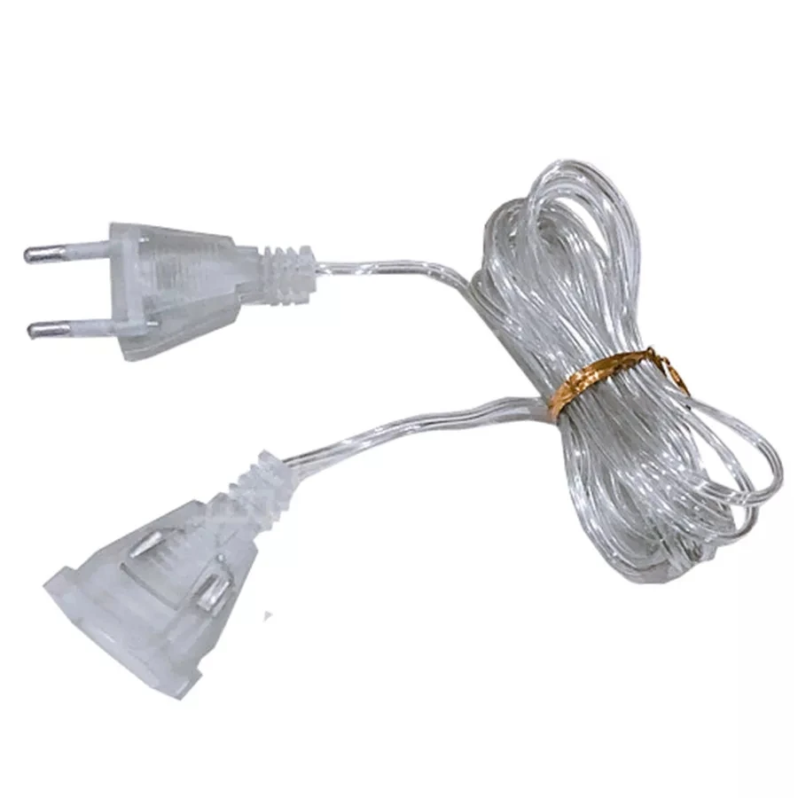 3M Power Extension Cable EU US Plug Extender Wire For LED Christmas String Light Holiday Lighting Accessories