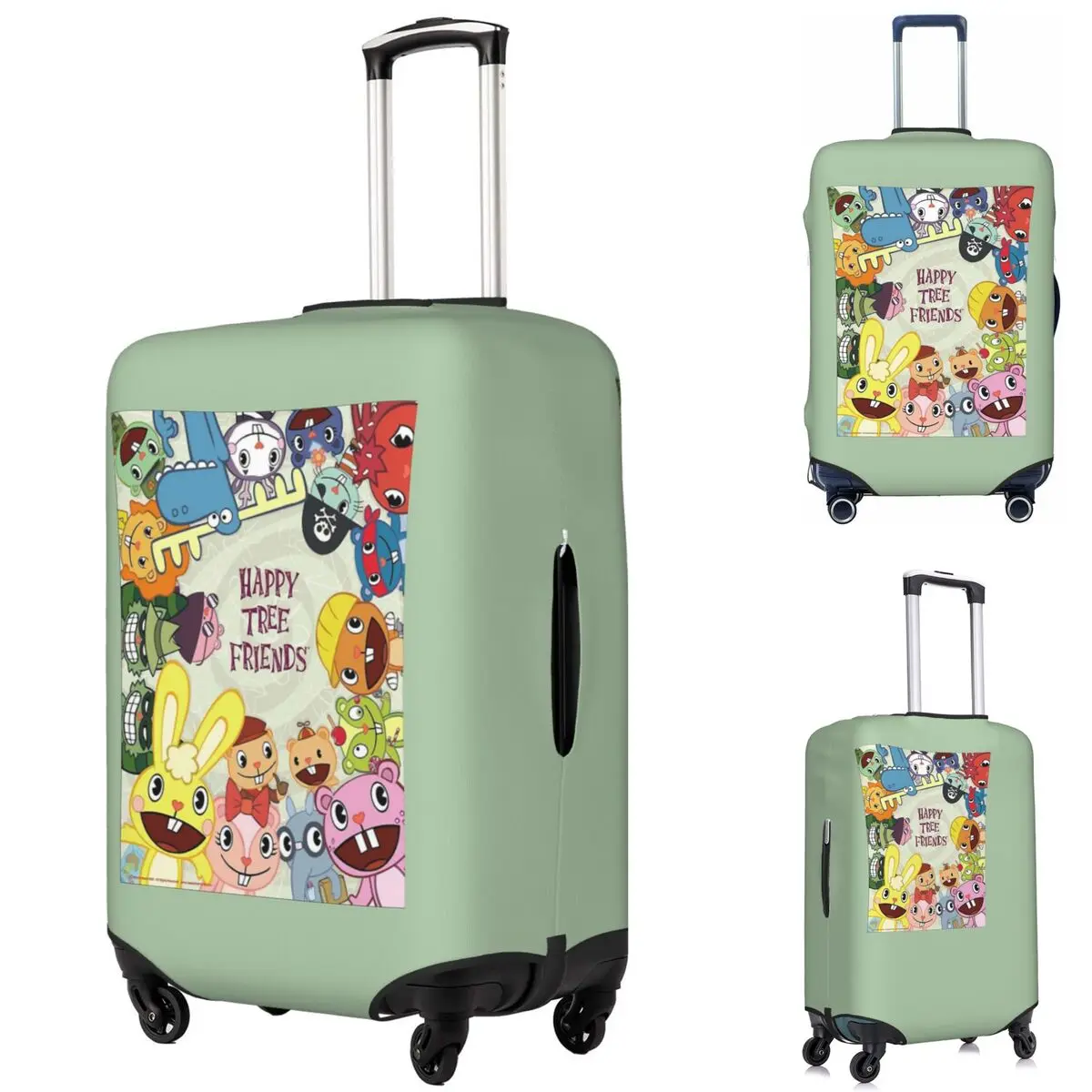 

Happy Tree Friends Suitcase Cover Protection Elastic Travel Luggage Protector Covers for 18-32 Inch