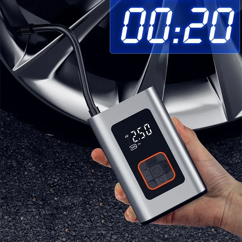 

Electric Inflator Portable Air Pump Mini LED Smart Digital Pressure Sensor for Bike Motorcycle Car Tire Soccer Air Pump