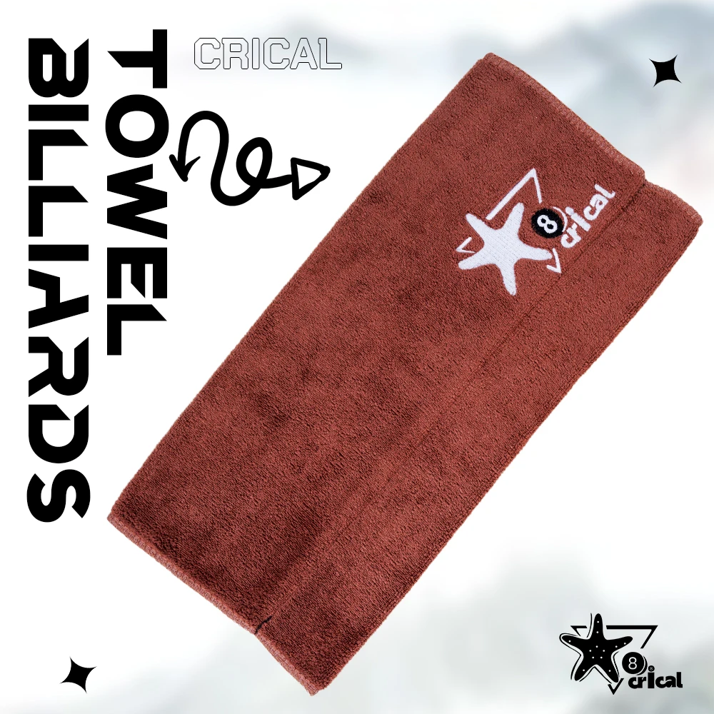 Crical Snooker Pool Cue Cleaning Towel with Multi-Function Polished Rod Wiping Cloth Suede Towel for Billiards Accessories