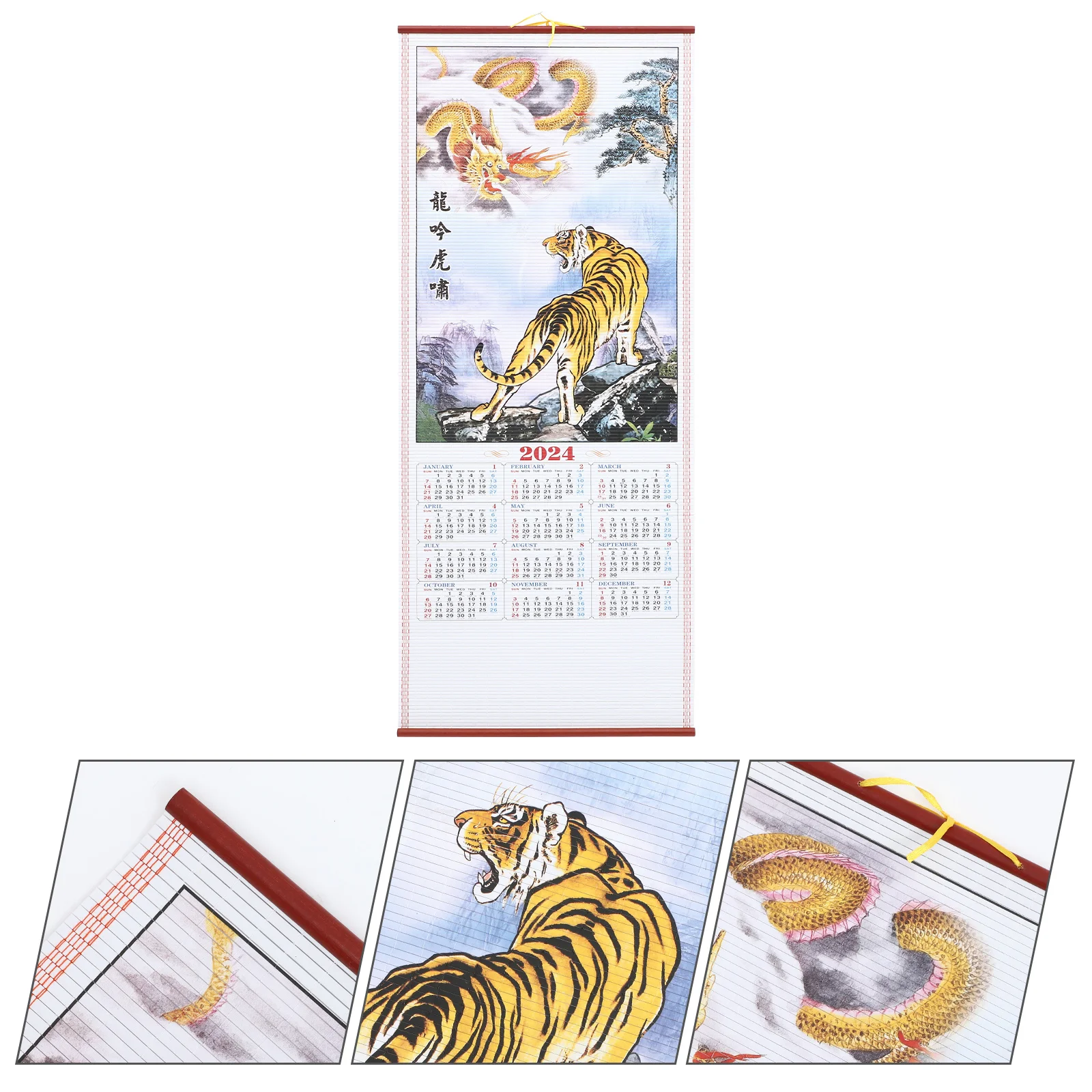 

2024 Chinese Wall Calendar Tradition Calendars Hanging Living Room Decorations New Year