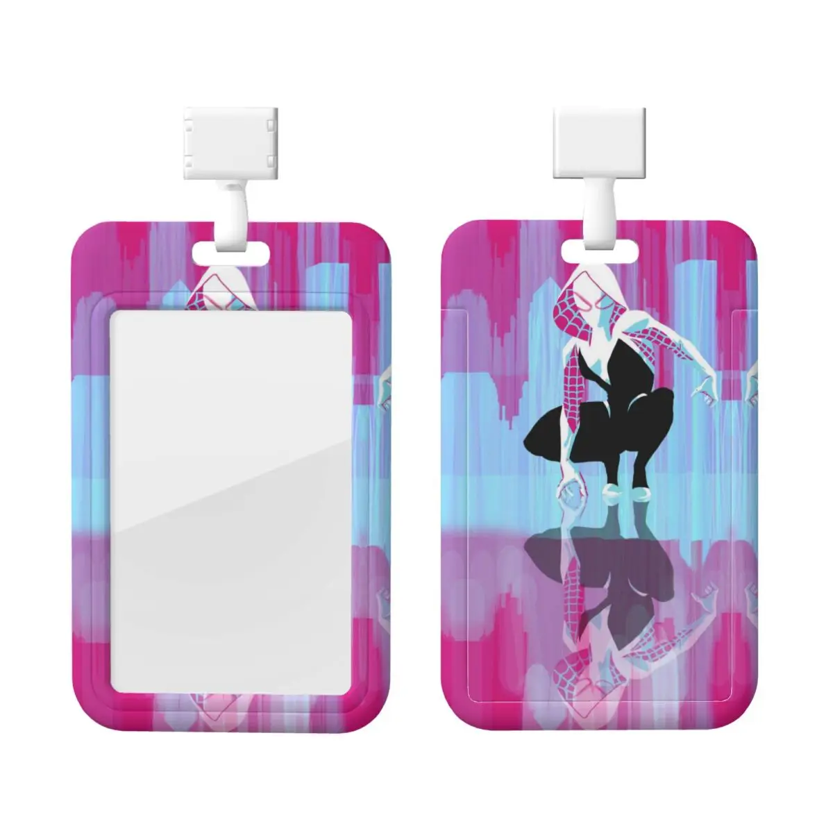 

Custom Gwen Stacy Spiderman Credit Card Holders Neck Strap Lanyard ID Badge Card Holder Factories Engineers Card Holder