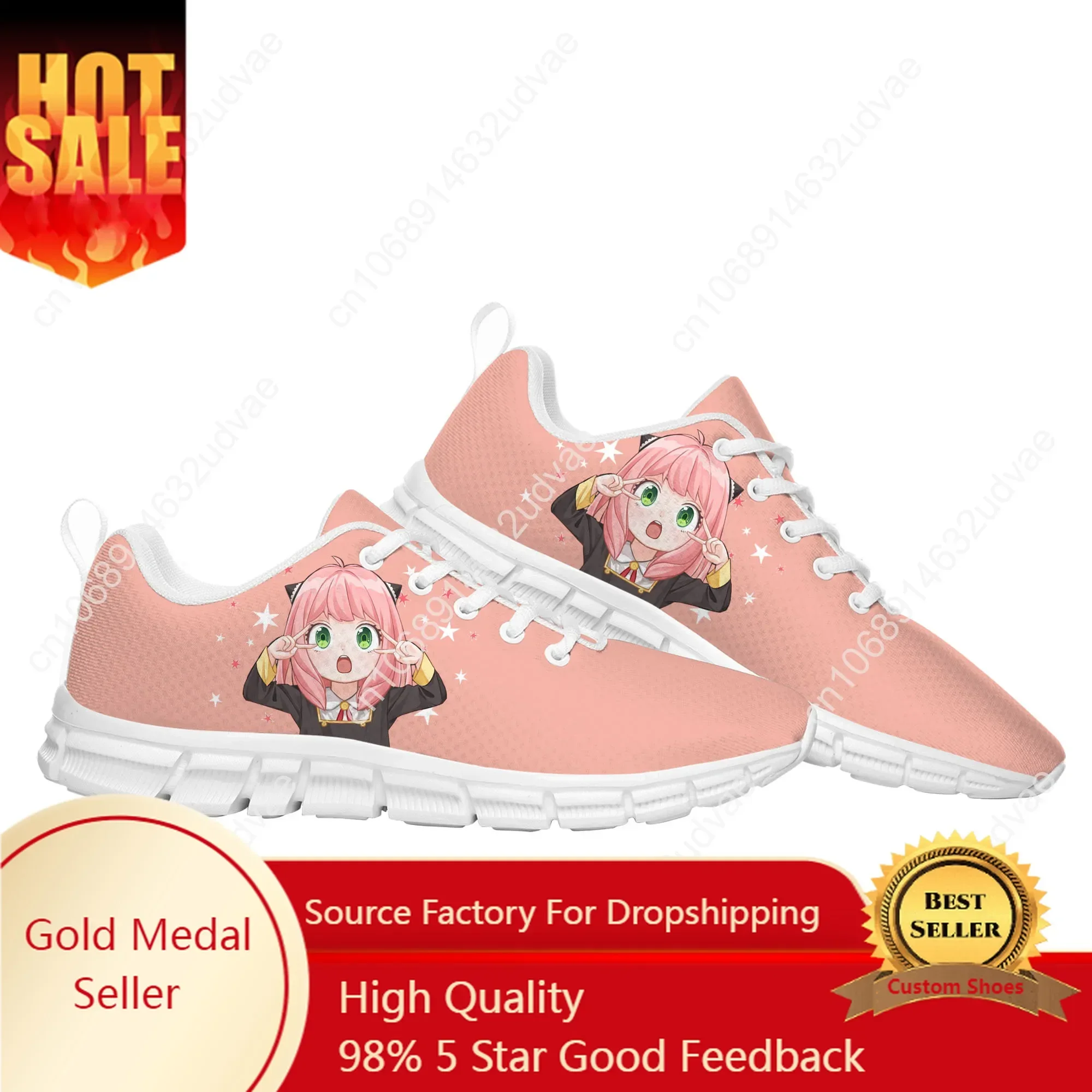 Spy X Family Anya Forger Sports Shoes Mens Womens Teenager Kids Children Cute Sneakers Custom High Quality Sneaker Couple Shoe