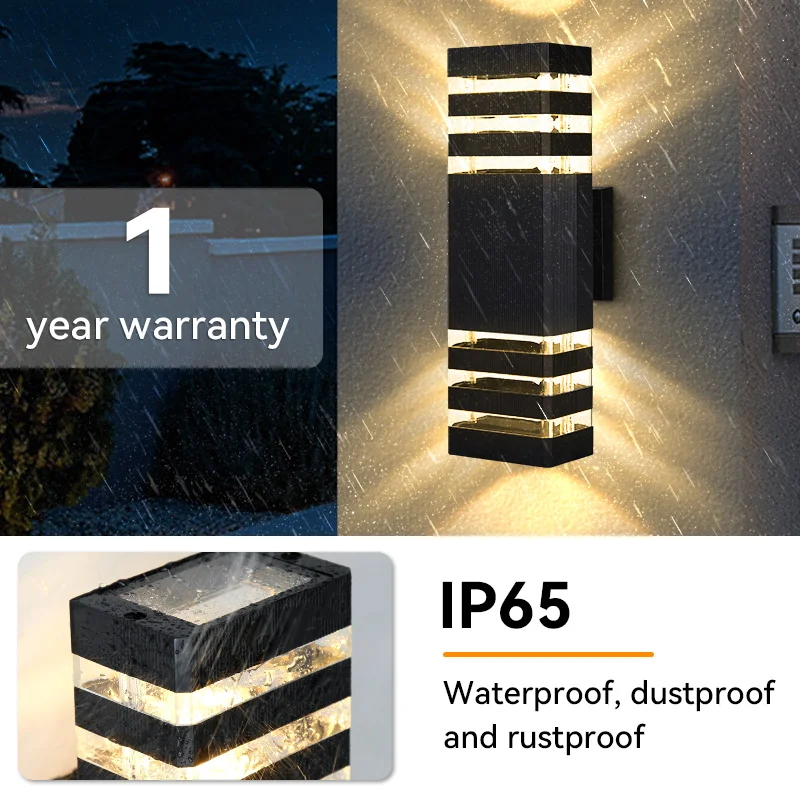 Waterproof LED Wall Lights  Replaceable Light Bulb E27 Wall Lamp for Modern Home Outdoor Interior Stairs Lighting Decoration