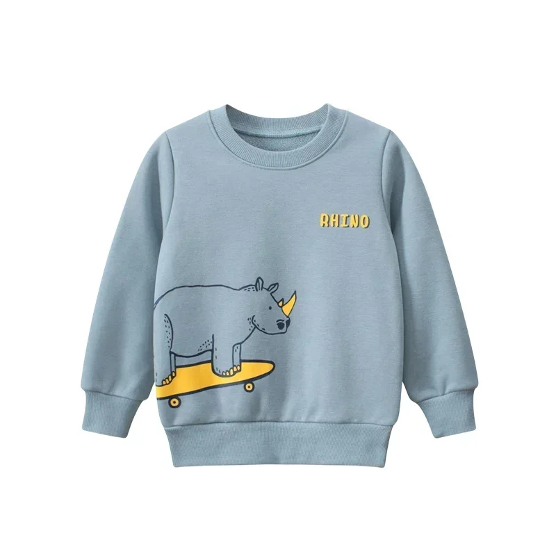 2025 Winter New Children's Clothing Boys Sweater Shirt Jumper Cartoon Round Neck Pullover Top Warm Kids Clothes Dropship