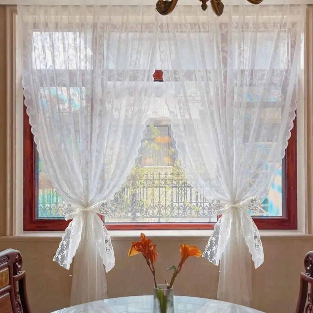 2Pcs/set Lace Bow-knot Curtain Tieback Clip simple exquisite Curtain Strap Tied Belt Window Curtain Buckles