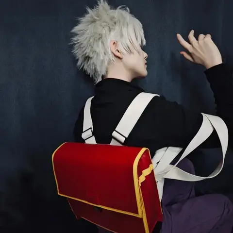 DY20Anime Killua Zoldyck Cosplay Backpack Student Unisex PU Leather Shoulder Bags Waterproof Messenger Bag Handbag Schoolbags25