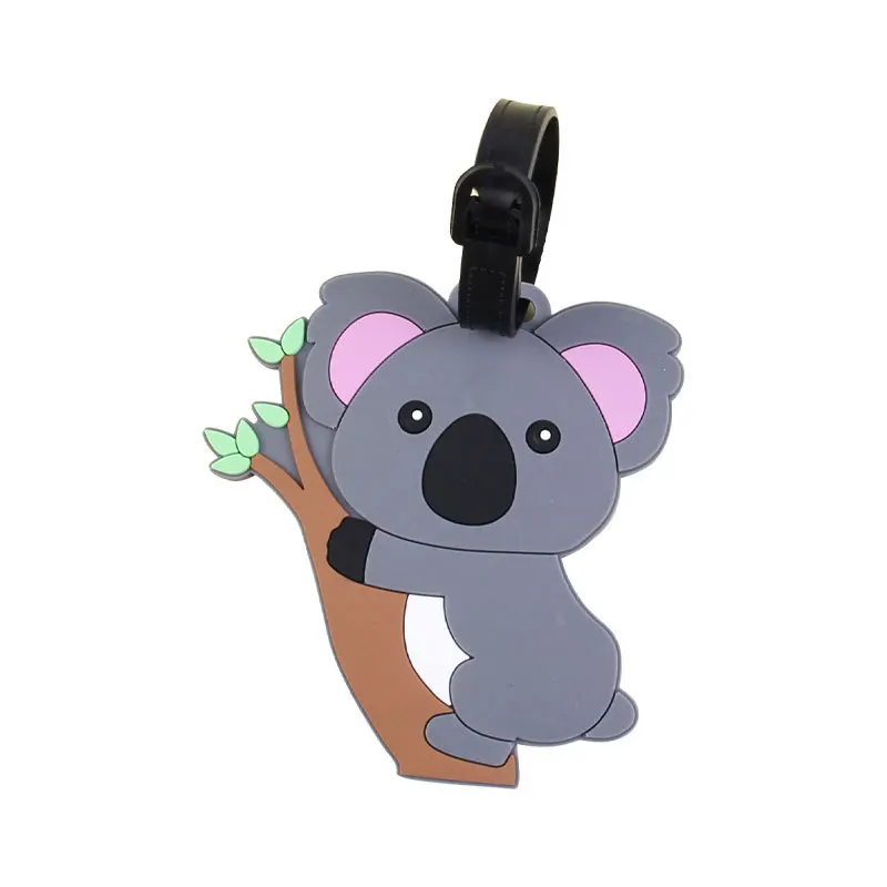 Travel Accessories Cute Koala Luggage Tag Silica Gel Suitcase ID Addres Holder Baggage Boarding Tag Portable Label