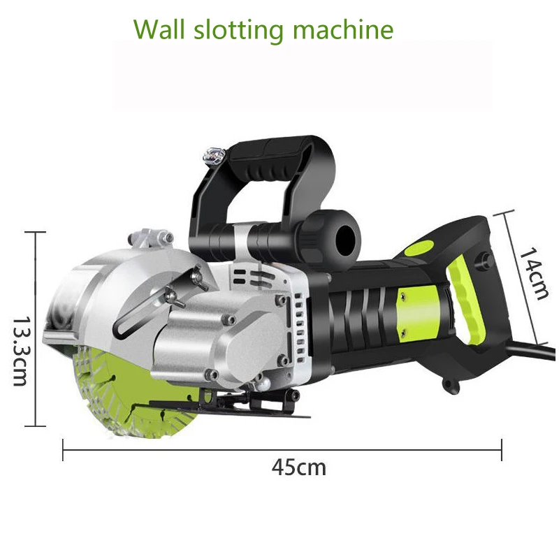 

Wall Slotting Machine Electric Wall Chaser Groove Cutting Machine Dustproof and Laser Sighting Steel Concrete Circular Saw tools