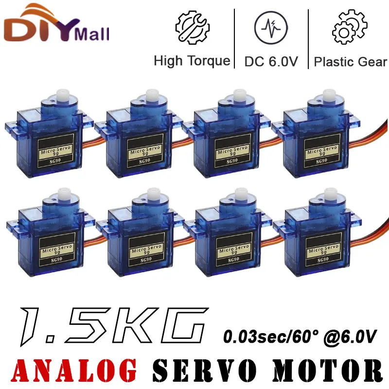 1/5/10PCS SG90 Mini 9G Micro Servomotor voor Microcontroller Platform Robot Op afstand bestuurbare Voertuig Vliegtuigen DIY Speelgoed