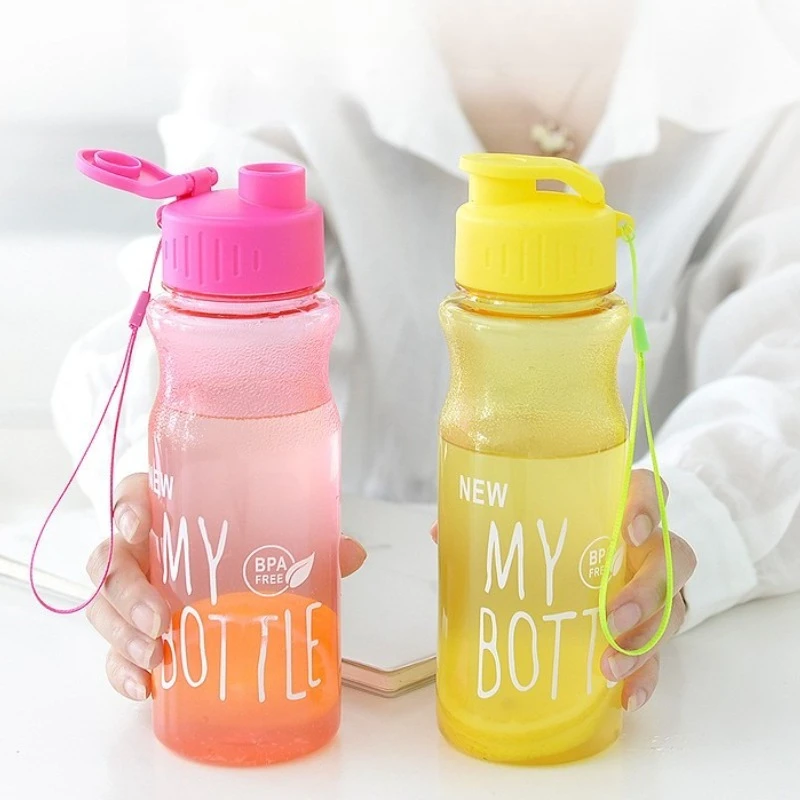 

600ML Transparent&Portable Leak-proof Shaker Sports Water Bottle with Lid for School Gym Travel Girl Boy BPA Free Children's Mug