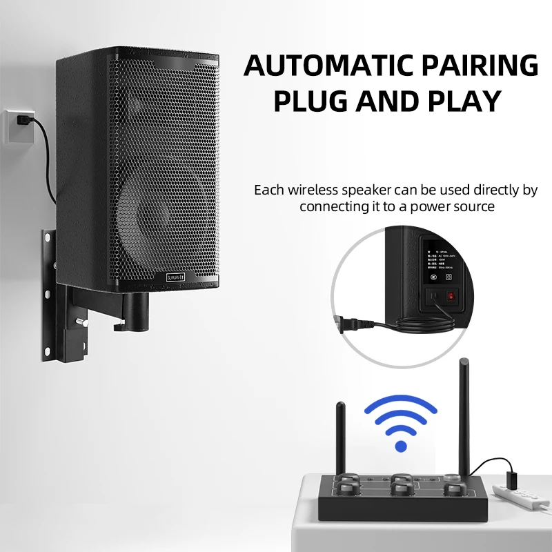 Multi-size Professional Wooden Wireless Mono Speaker 260W High Power 4 Ohm For Club Bar Commercial Spaces