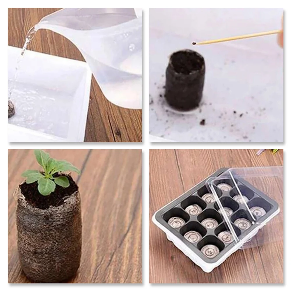 110 Pcs Professional Peat Pellets Plant Starting Soil Block Jiffy Seedling Plugs Environmental Garden Nursery HOT