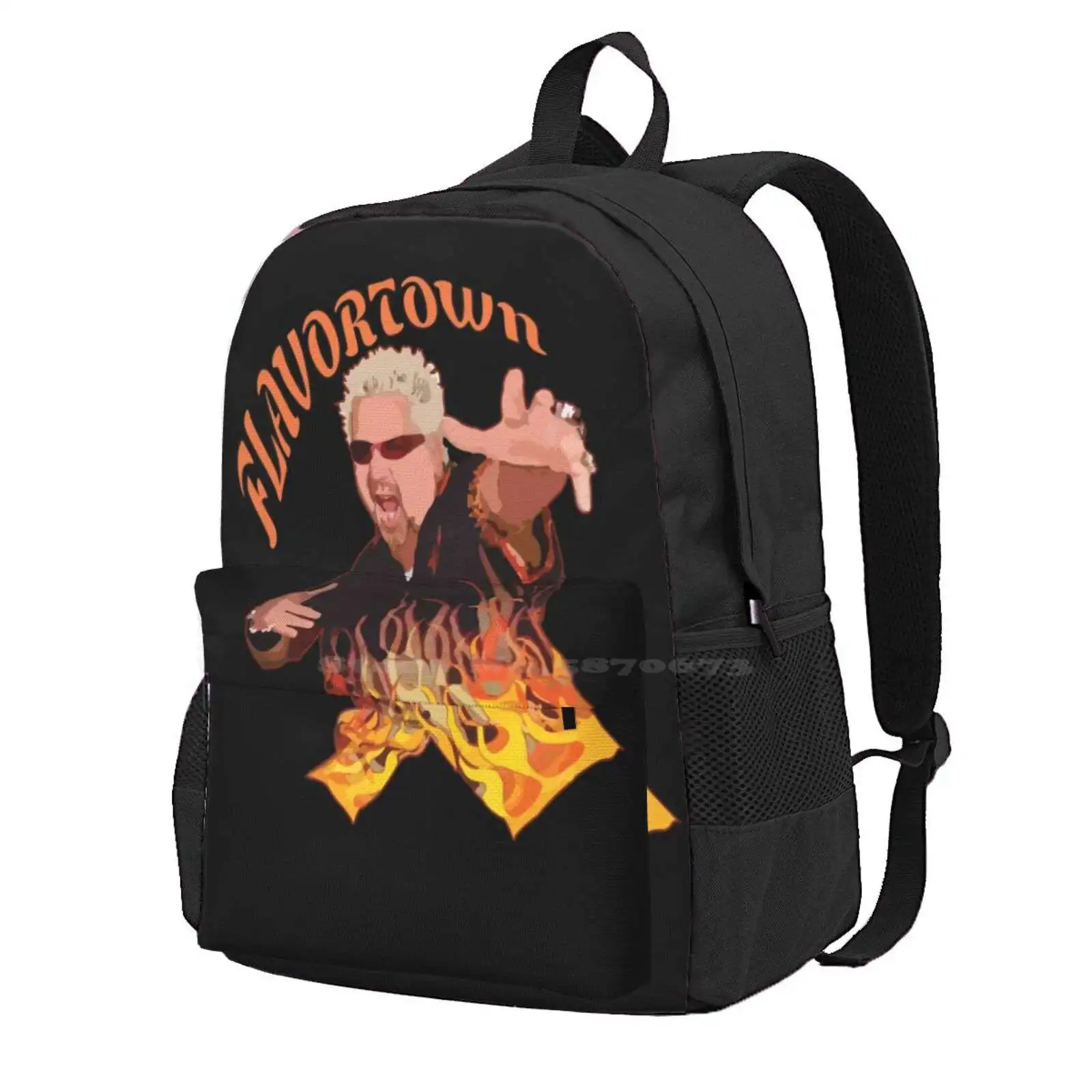 

Guy Fieri Flavortown Hot Sale Schoolbag Backpack Fashion Bags Guy Fieri Meme Food Triple Diners Drive Ins Dives Network Funny