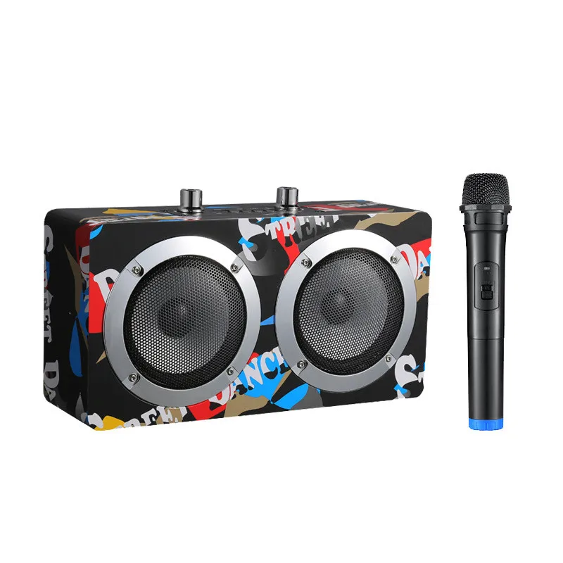 Haut-parleur Bluetooth portable haute puissance, caisson de basses sans fil, KTV familial, basses stéréo, système de cinéma maison, radio FM, TF, 60W