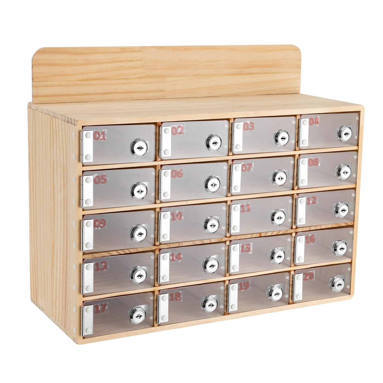 

20 Slots Cell Phone Locker,Cell Phone Storage Box with Lock Cellphone Storage Cabinet Cellphone Locker Box for Schools Classroom
