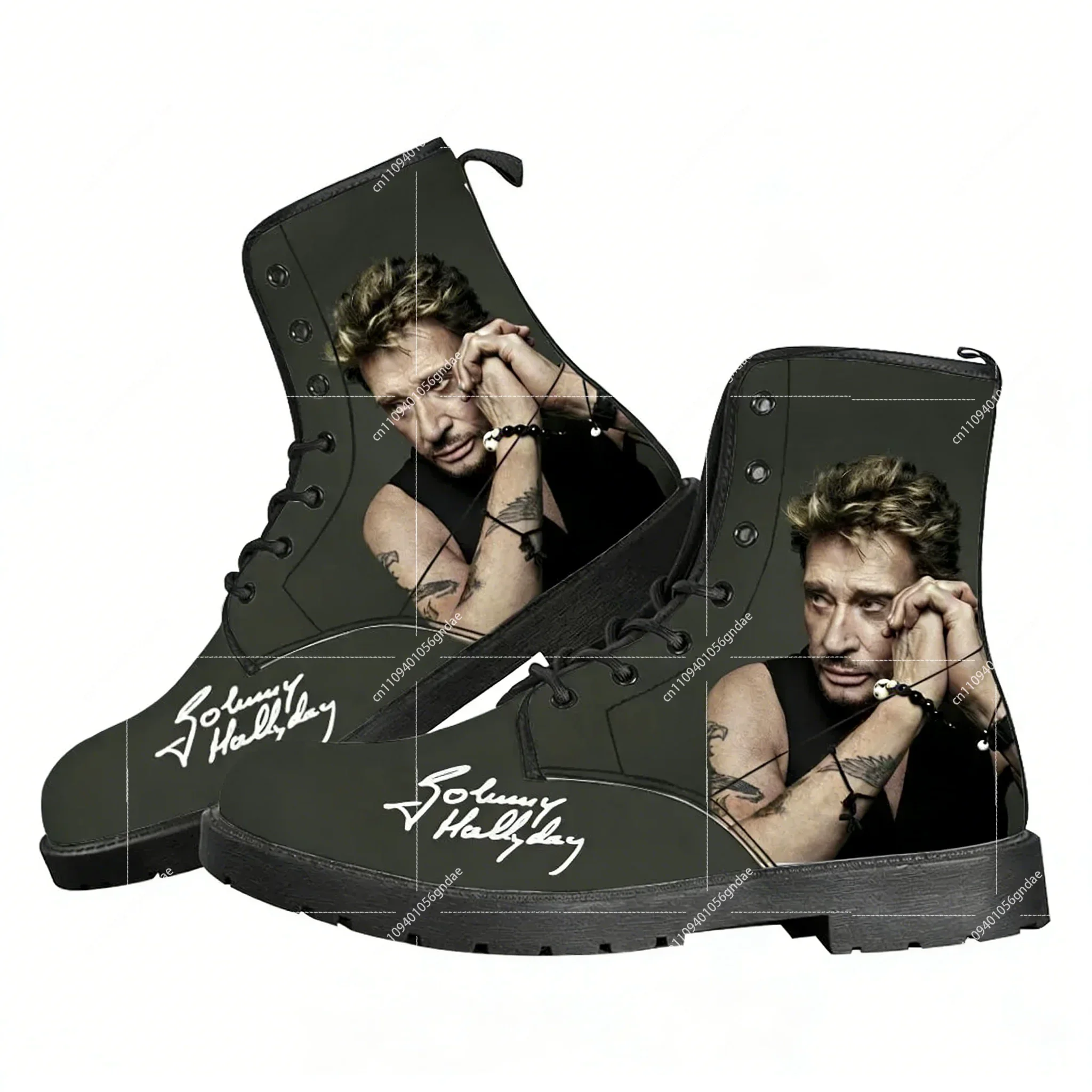

Повседневные ботинки Johnny Hallyday Rock Singer для мужчин, женщин и подростков, модные 3D-ботинки, уличная обувь высокого качества, изготовленная на заказ