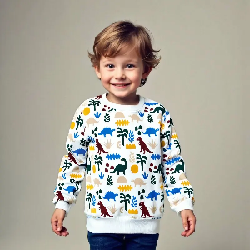 

Little maven 2025, толстовки с изображением динозавра для мальчиков, костюмы для маленьких мальчиков, толстовка с длинными рукавами, детская одежда, топы, вязаная спортивная одежда