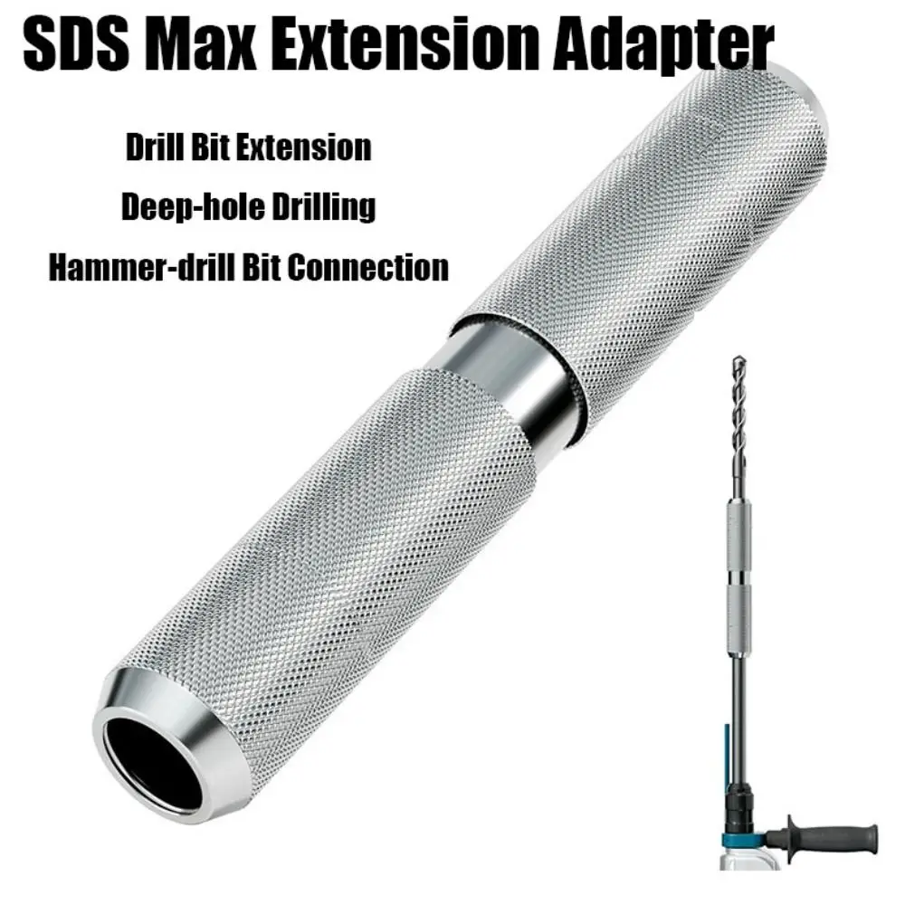 SDS Max Round Shank Adapter 5‑Groove Adapter Impact Resistance Round Shank Drill Bit Connector No Shaking Connected Firmly