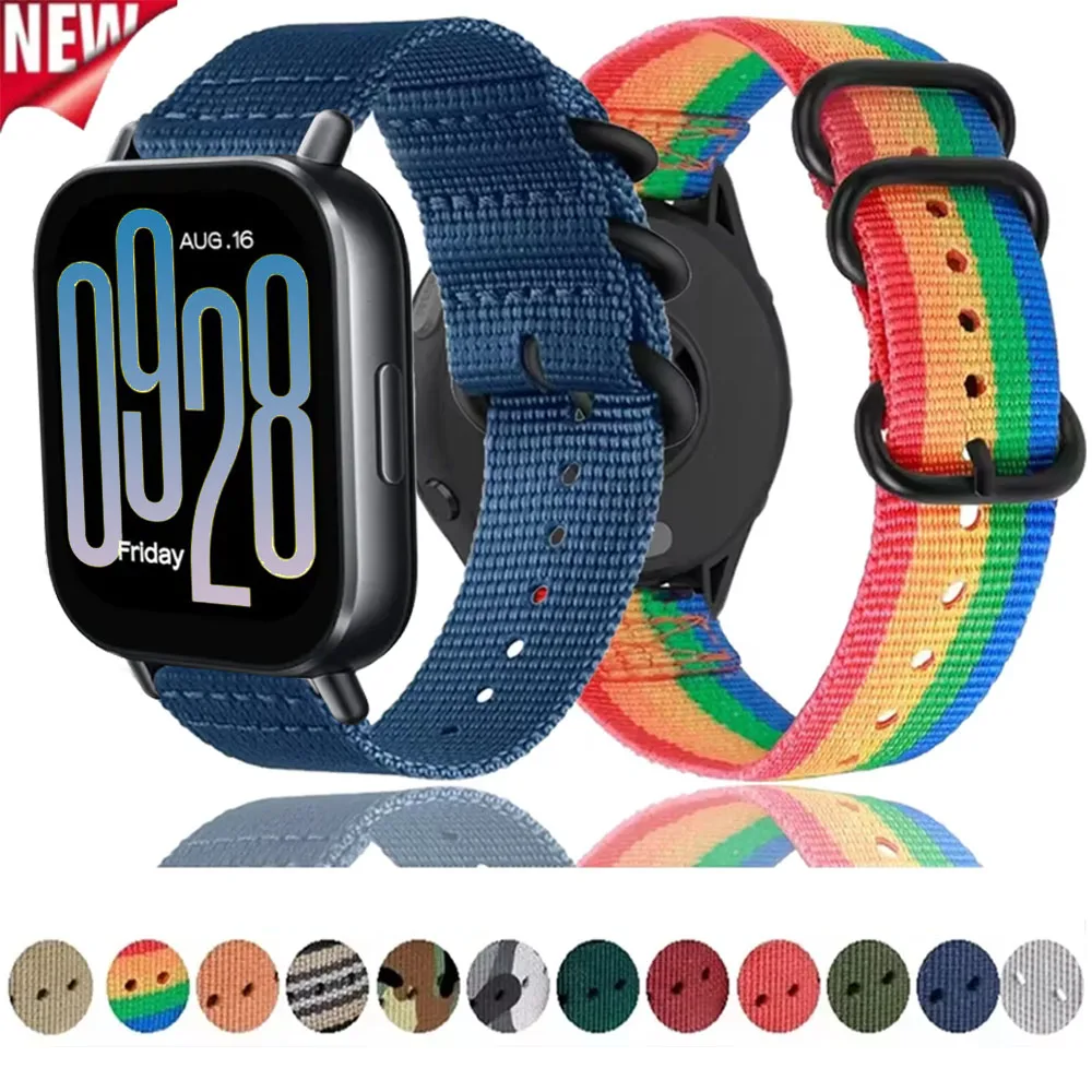 22mm Nylon Loop Strap For Redmi watch 5 Active/Lite Sport Three-ring Buckle Bracelet Band For Xiaomi watch 5 S5-4-3-2 Accessorie