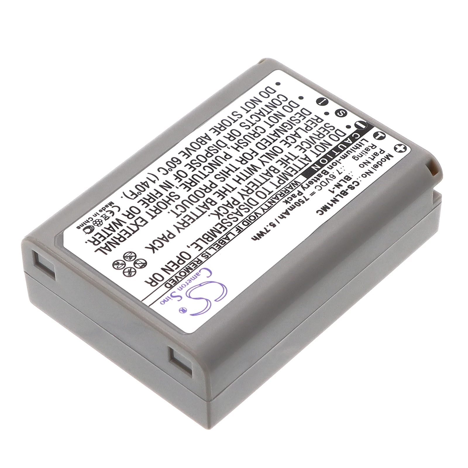 Battery for Olympus E-M5,OM-D,EM5,E-M1 II,EM1 II PN:BLN-1 (750mAh / 1050mAh) 7.6V