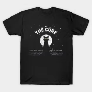 Summer The Cure Cat Moon T-Shirt Graphic Band Shirt Short Sleeve Tee Luxury Casual Vintage Suitable