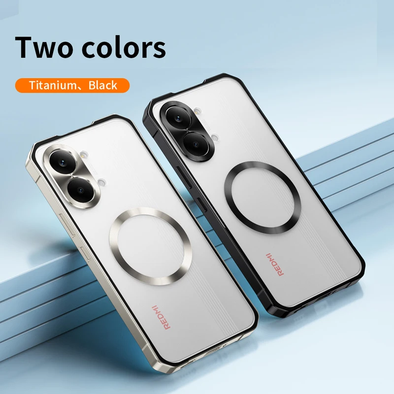 

For Xiaomi Redmi Turbo 5 5 Max Magnetic Case ELVEV Matte Hard PC Anti-fingerprint Snap-on Phone Cover