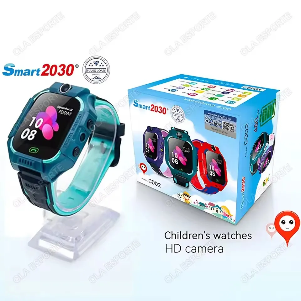 Kinderen Smart Watch SIM-kaart GPS HD Camera Video-oproep SOS Locatiemonitor Smartwatch voor kind Jongen Meisje Smart Watch Student Geschenken