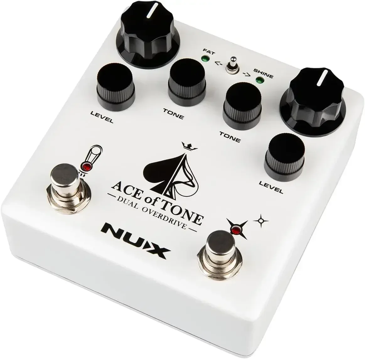 دواسة NUX Ace of Tone NDO-5، تأثيرات الجيتار الكهربائي، دواسة ذات محرك مزدوج، دواسة تأخير مكدسة