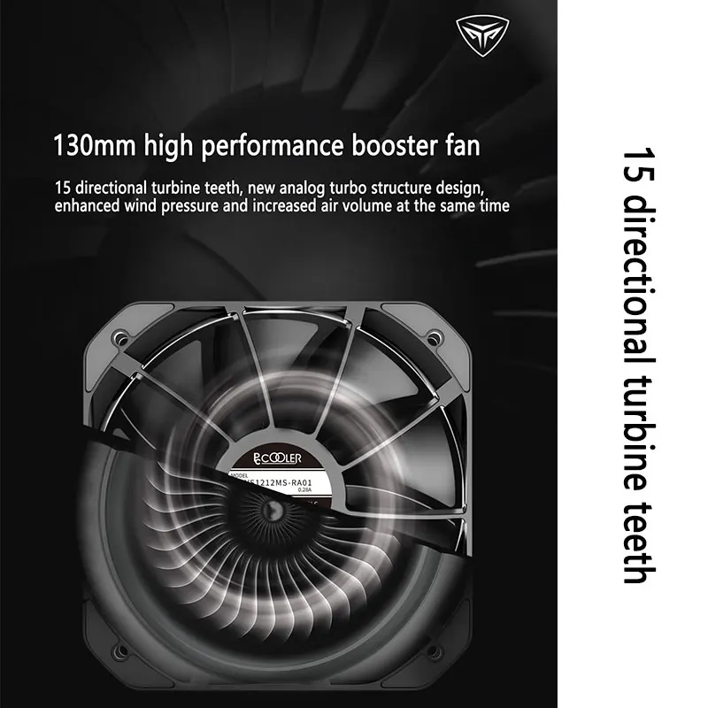 Pccooler k4 tdp 240w 4-polig pwm 130mm 4 Heatpipe Hoch leistungs kühler unterstützen Multi-Plattform Intel und