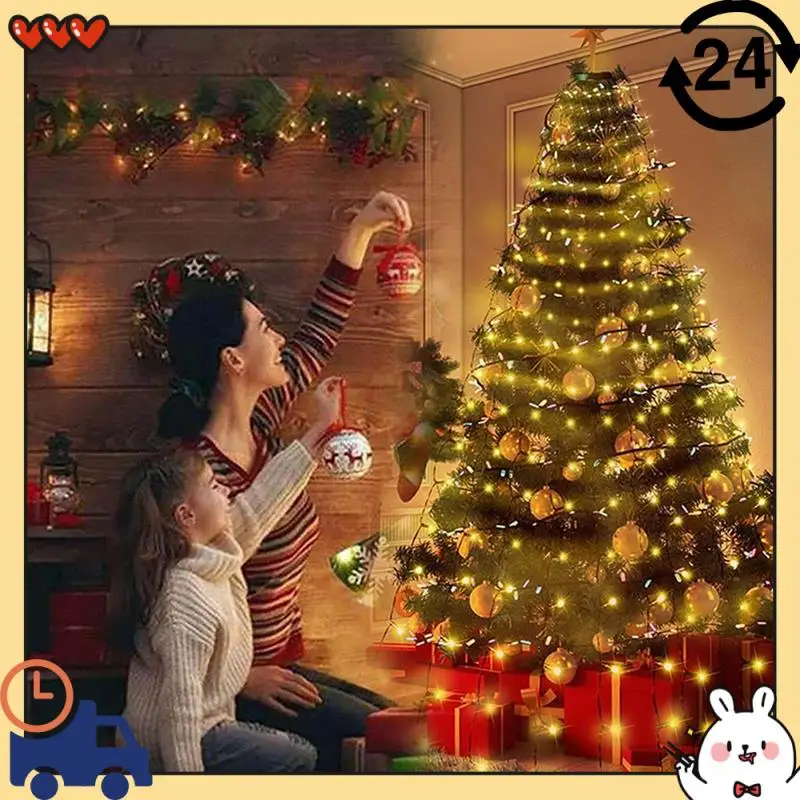 

Christmas Tree Lights IP65 Water Proof 16 Lines 8 Modes Christmas Lights Indoor Outdoor Christmas Decorations EU Plug