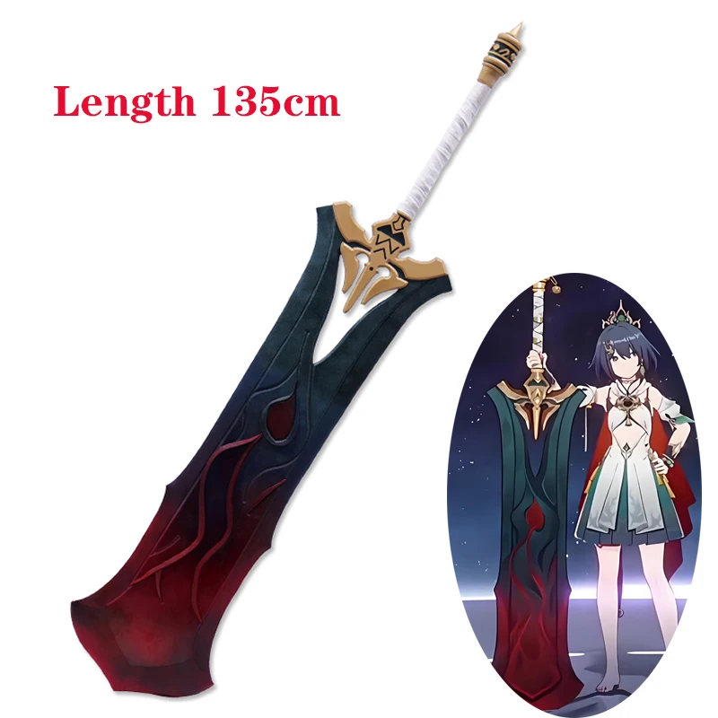 Yunmovies-Armes de cosplay pour Halloween et fête de Noël, accessoires de vêtements pour spectacle de bandes dessinées, longueur 135cm, Honkai: Star Rail Prop