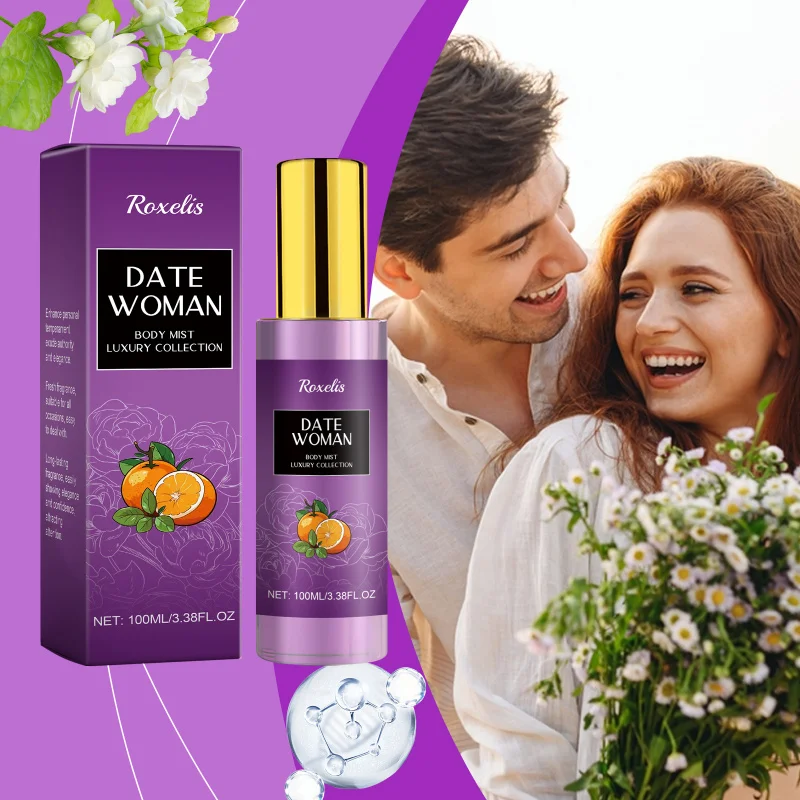 Perfume Corporal en Spray, Fragancia Duradera, Aroma Ligero a Rosa y Madera, Fragancias de Nicho Portátiles para Mujer