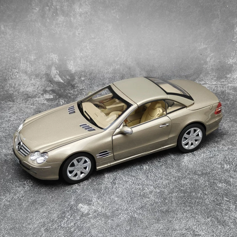 Norev 1:18 Mercedes Benz Sl500 R230 2003 Convertible Scale Cars Die Cast Model Cars Metal Miniature Car Toy Fully Open the Door - view 2