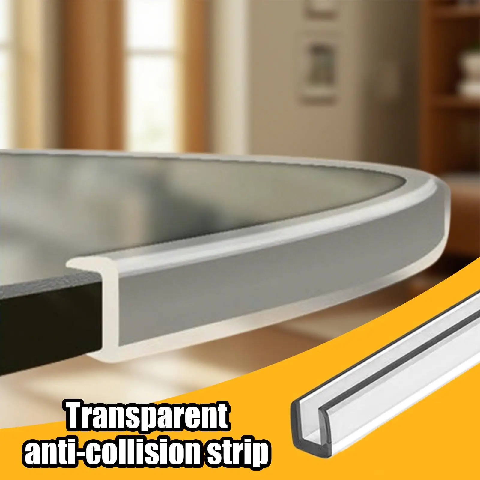 

5m U-shape Table Edge Guard Furniture Corner Protector Strip Self Adhesive Transparent Kids Collision Proof Soft Bumper Safety