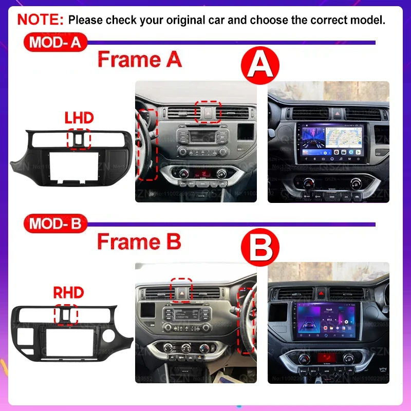 Android 13 Car Radio for KIA K3 RIO 2011 2012 2013 2014 2015 Multimedia Player Carplay Auto Stereo GPS 4G Wifi Navigation No DVD