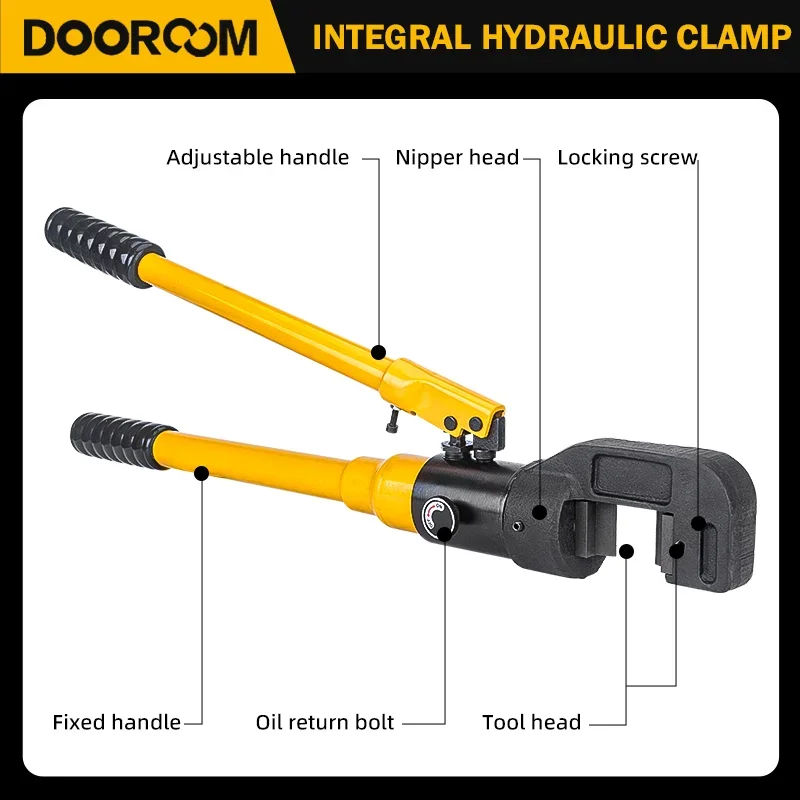 DOOROOM Manual Hydraulic Steel Bar Cutter Shearing Machine Fast Hydraulic Rebar Cutter Steel Bolt Chain For Construction