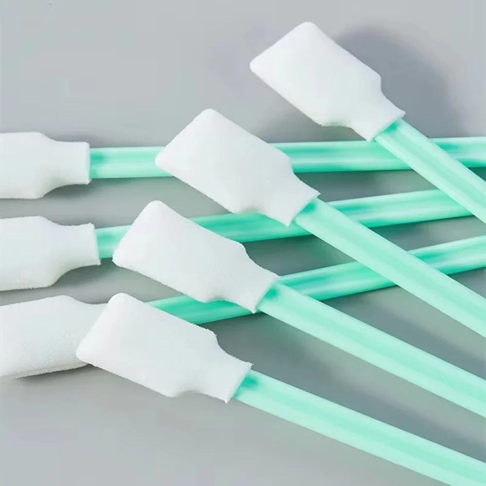 50pcs Sponge Head Clean Swab Printhead Use For Cleaning The Ink Of Fax Machine Inkjet Printer Nozzle Dust Clean Tool